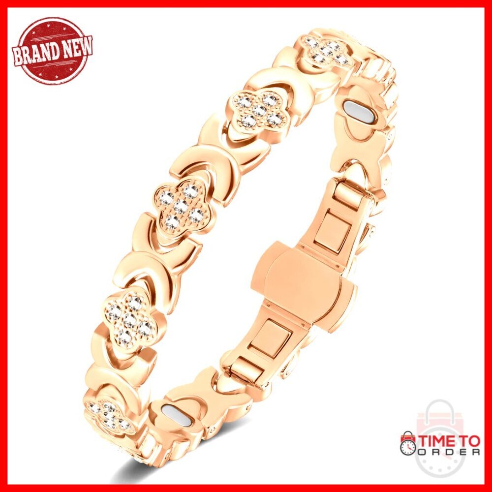 Magnetic Copper Bracelet Adjustable Fit Butterfly Clasp Wellness Therapy Jewelry